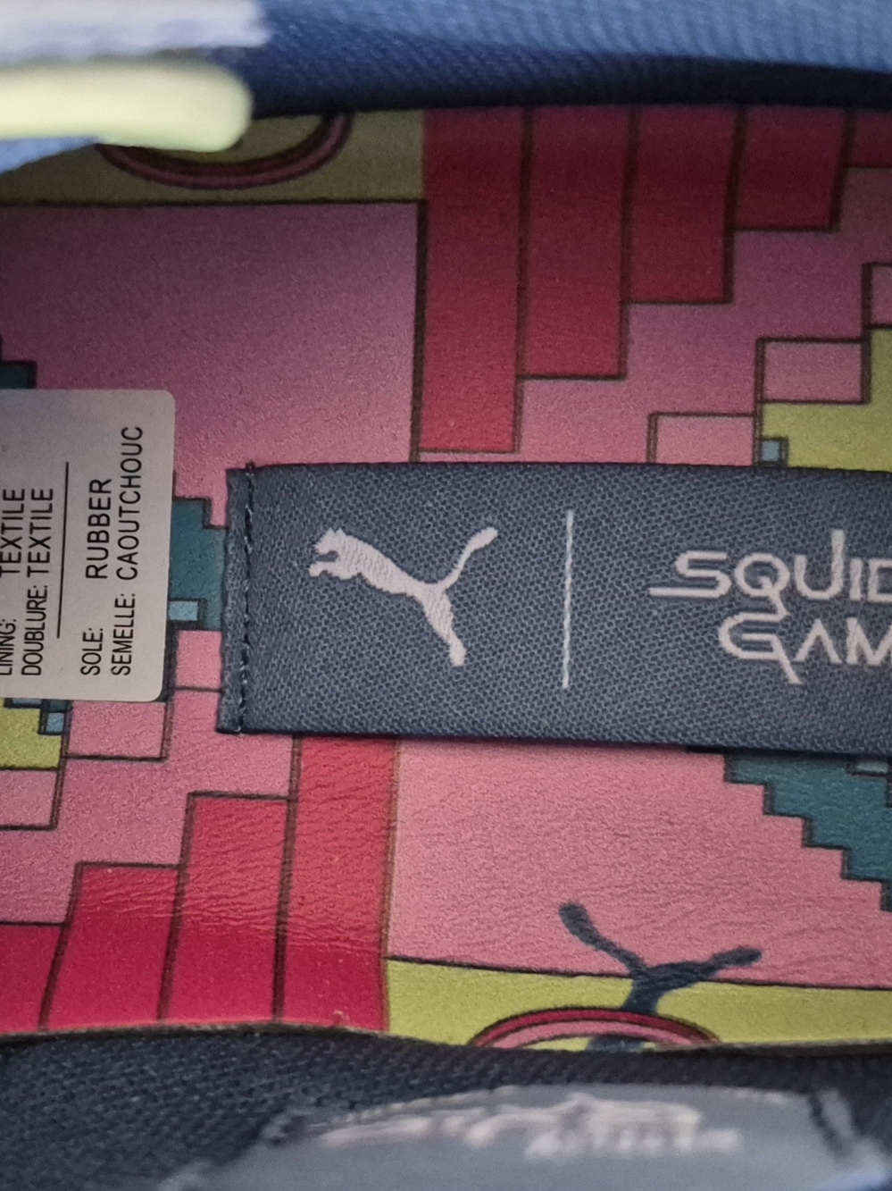 BNWT PUMA x Netflix Squid Game Suede Sneakers Multicolor Men 8.5 Women 10 Pop - Picture 11 of 16